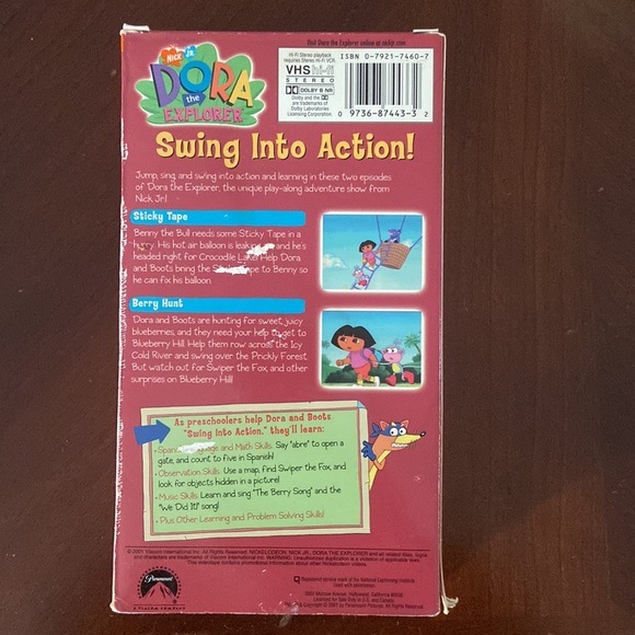 Set of 3 Dora the Explorer VHS tapes Nick jr Fun & Educational videos - Picture 4 of 6